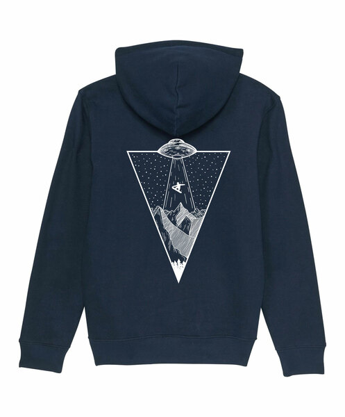 Snowboard Spaceship Unisex Premium Hoodie günstig online kaufen