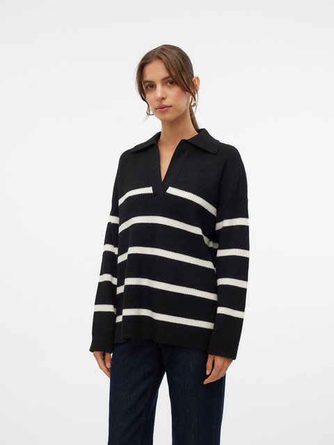 Vero Moda V-Ausschnitt-Pullover "VMLUNA LS V-NECK LONG PULLOVER GA BOO" günstig online kaufen