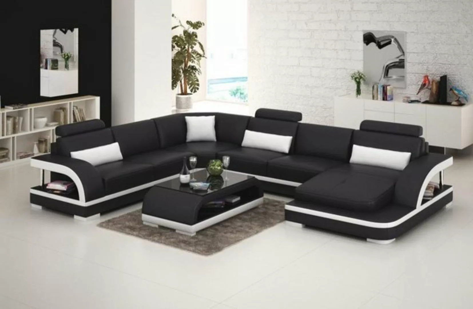 JVmoebel Ecksofa, Design Couch Luxus Couchen Leder Sofa Sitz Eck Garnitur P günstig online kaufen