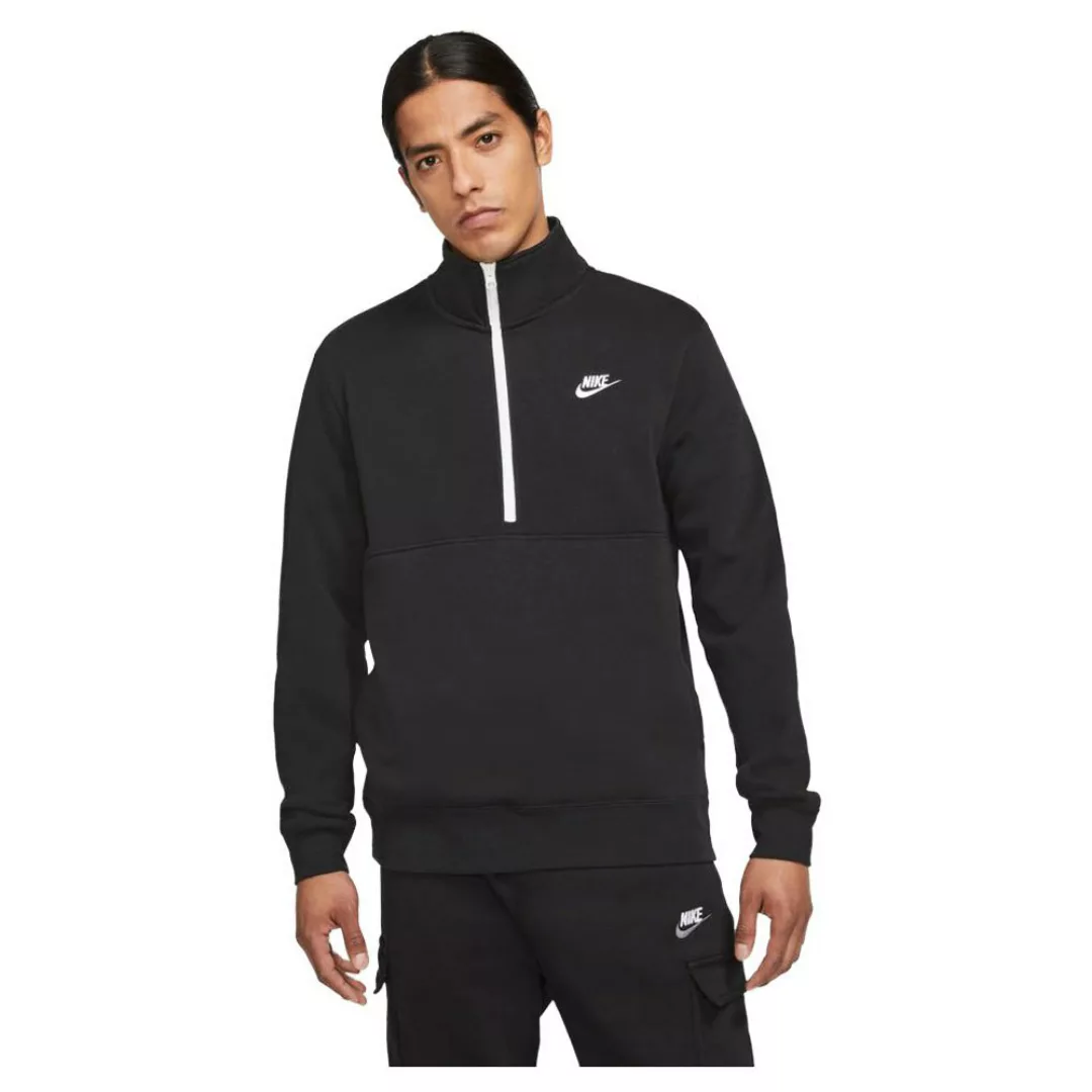Nike Sportswear Club Brushed-back Halber Reißverschluss Pullover S Black / günstig online kaufen