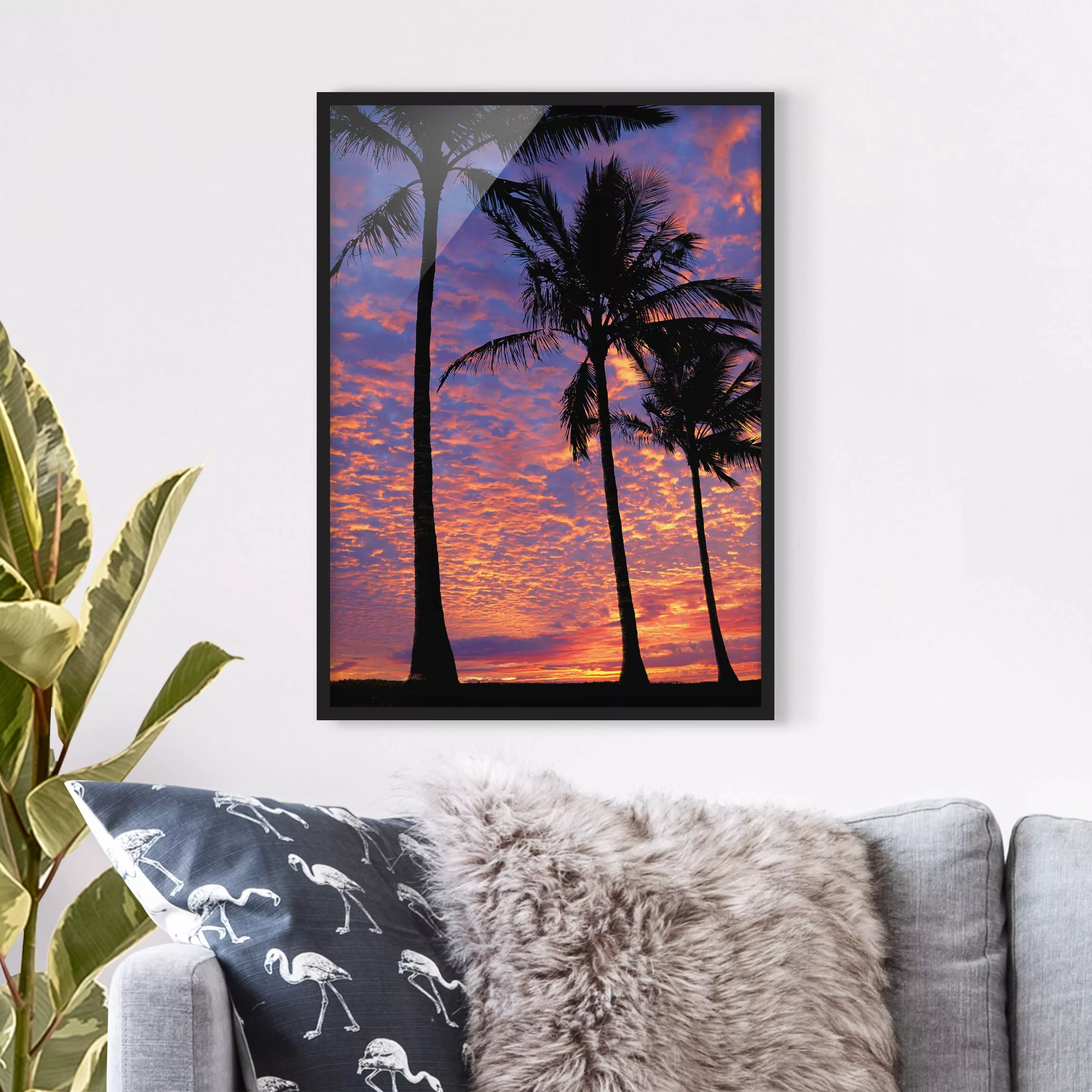 Bild mit Rahmen Natur & Landschaft - Hochformat Palms günstig online kaufen