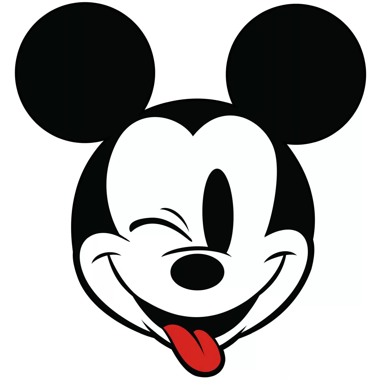 Disney Wandtattoo Mickey Mouse Schwarz-Weiß und Rot 128 x 128 cm 612733 günstig online kaufen