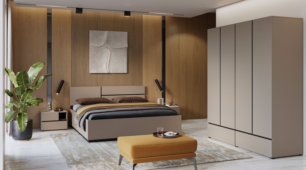 Home affaire Schlafzimmer-Set "Cross, moderne, grifflose Optik, FSC-zertifi günstig online kaufen