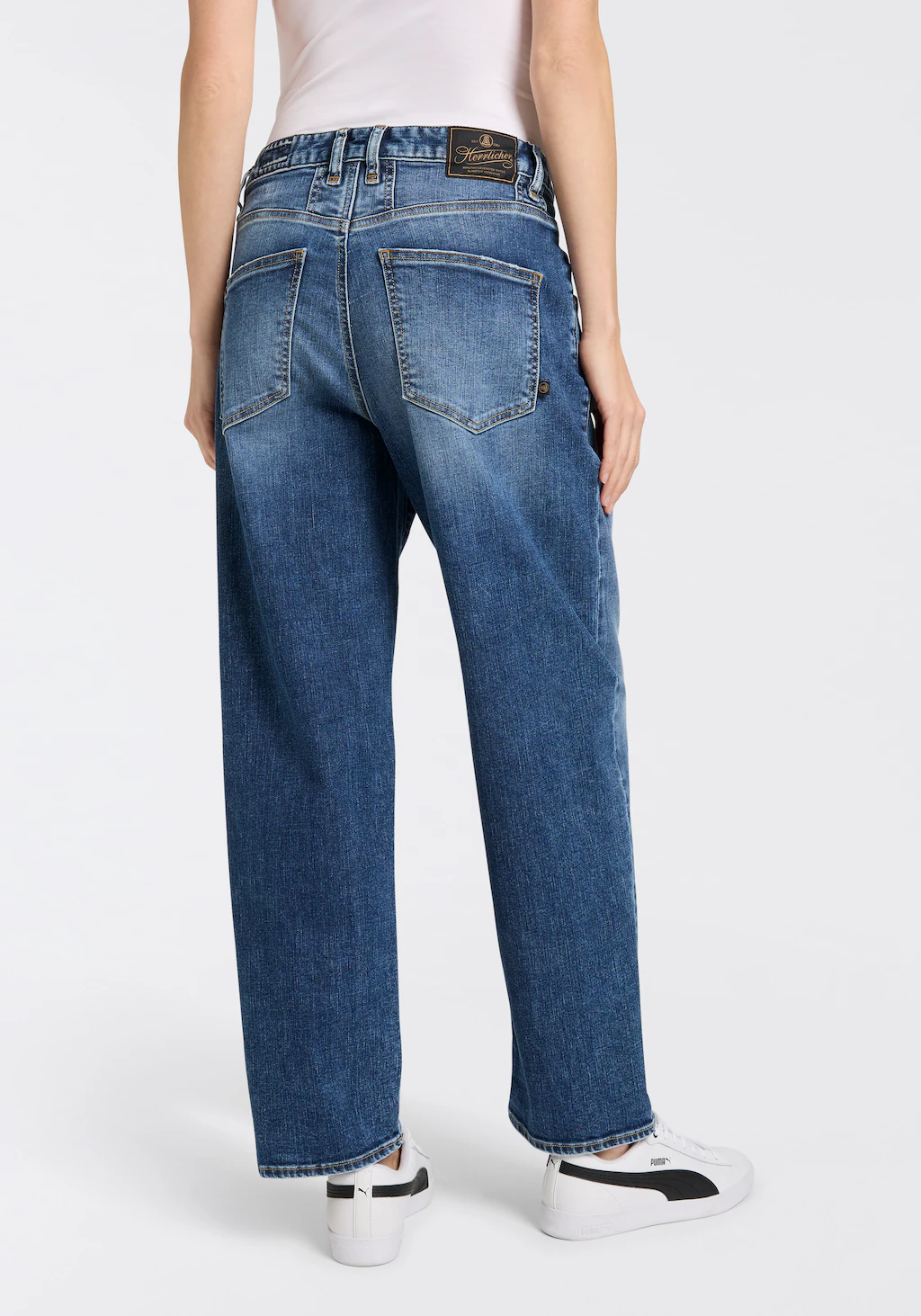 Herrlicher Loose-fit-Jeans "Brooke Organic Denim", mit Abnähern am Bund günstig online kaufen