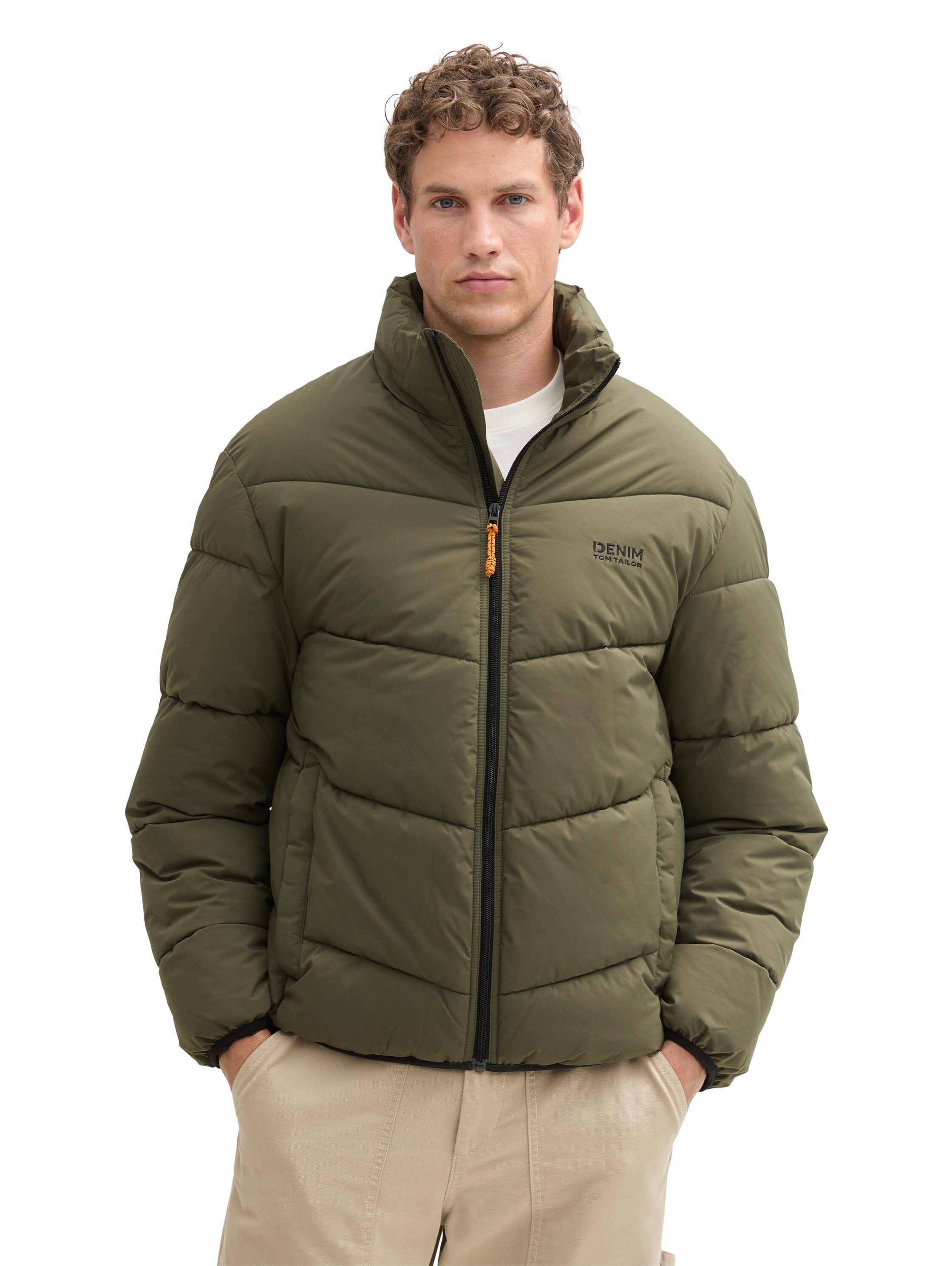 TOM TAILOR Denim Steppjacke mit Logoprint günstig online kaufen