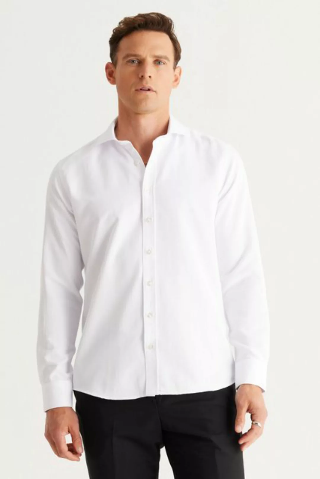 AC&Co Langarmhemd AC&CO Langarmhemd Männlich Slim Fit günstig online kaufen