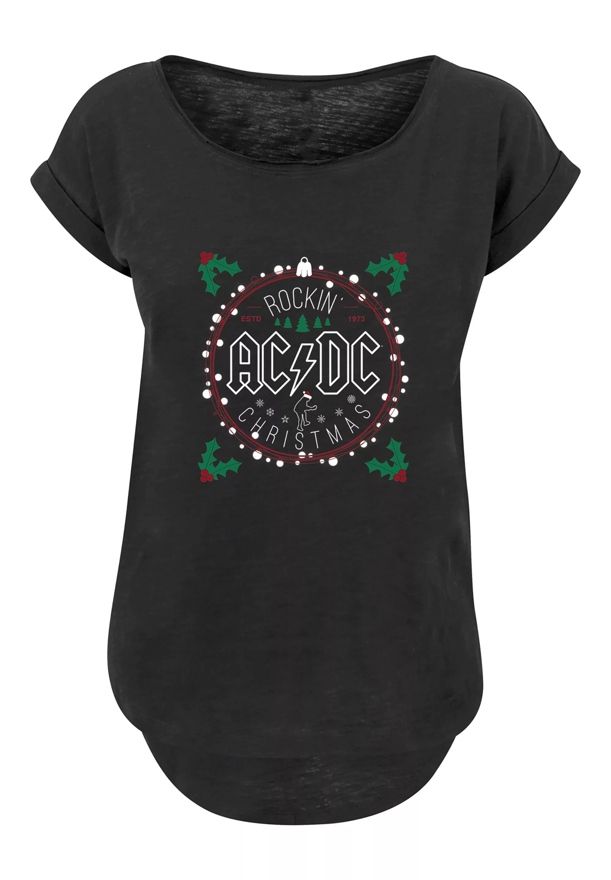 F4NT4STIC T-Shirt "AC/DC Christmas Circle", Damen,Premium Merch,Lang,Longsh günstig online kaufen