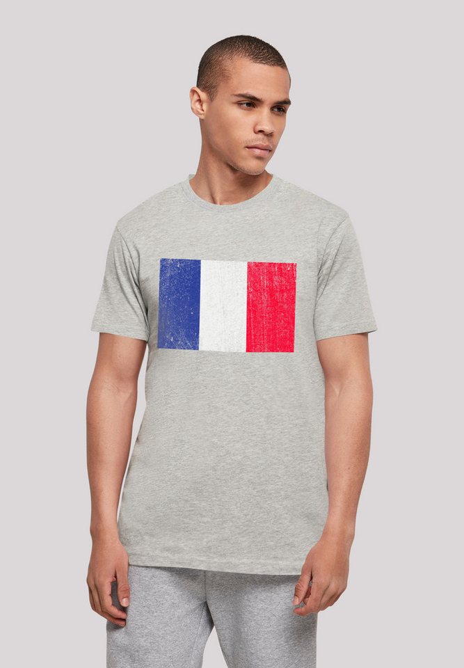 F4NT4STIC T-Shirt Frankreich Flagge France distressed Print günstig online kaufen