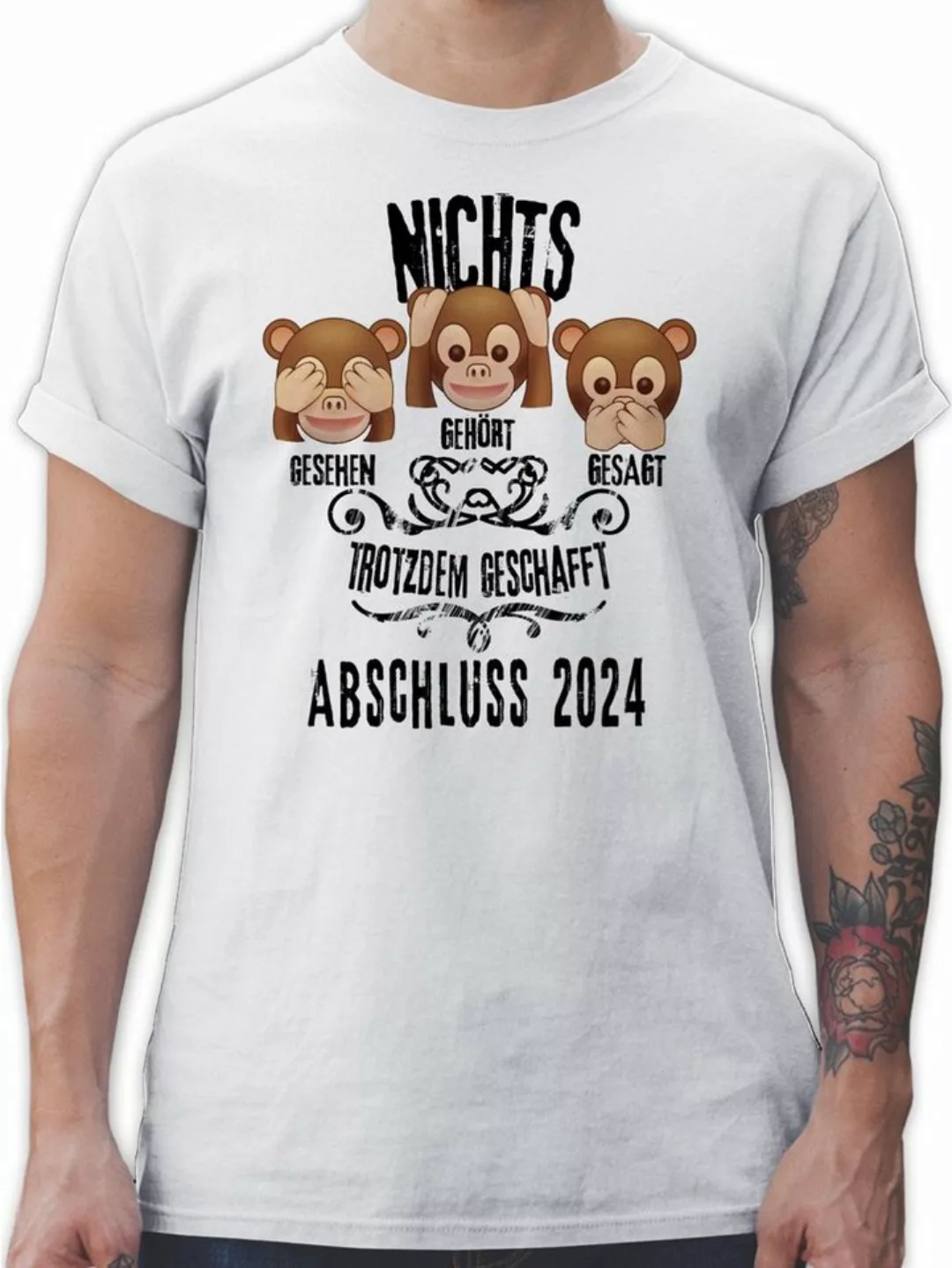 Shirtracer T-Shirt 3 Affen ABSCHLUSS 2024 Abitur & Abschluss 2024 Geschenk günstig online kaufen