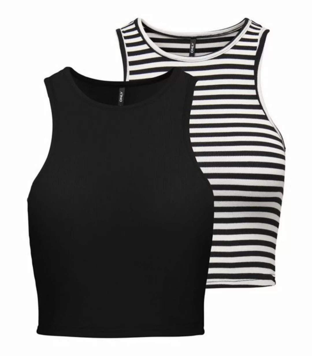 ONLY Crop-Top ONLBELIA S/L CROP TOP CS JRS 2PACK (Packung, 2-tlg) günstig online kaufen