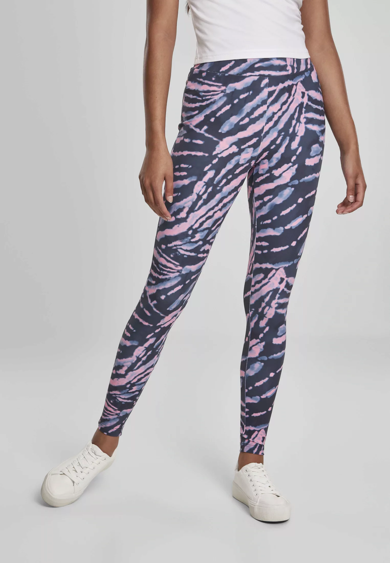 URBAN CLASSICS Leggings "Urban Classics Damen Ladies High Waist Tie Dye Leg günstig online kaufen