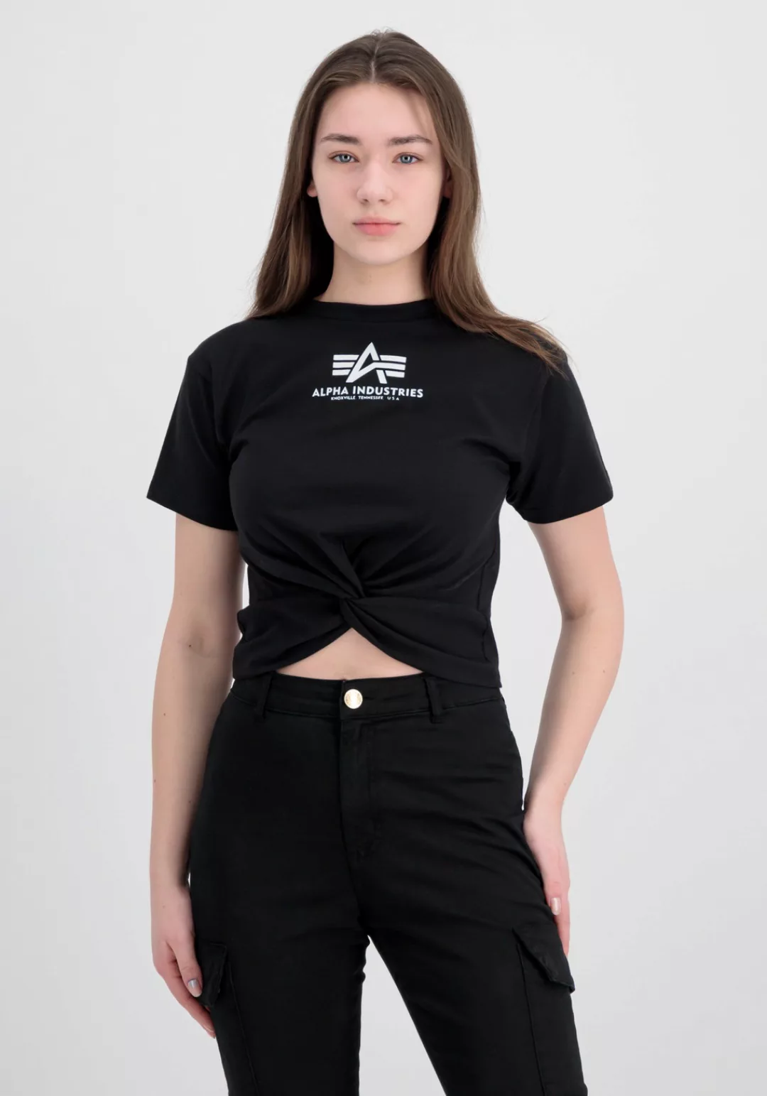 Alpha Industries Muscleshirt "Alpha Industries Women - T-Shirts Knotted Cro günstig online kaufen