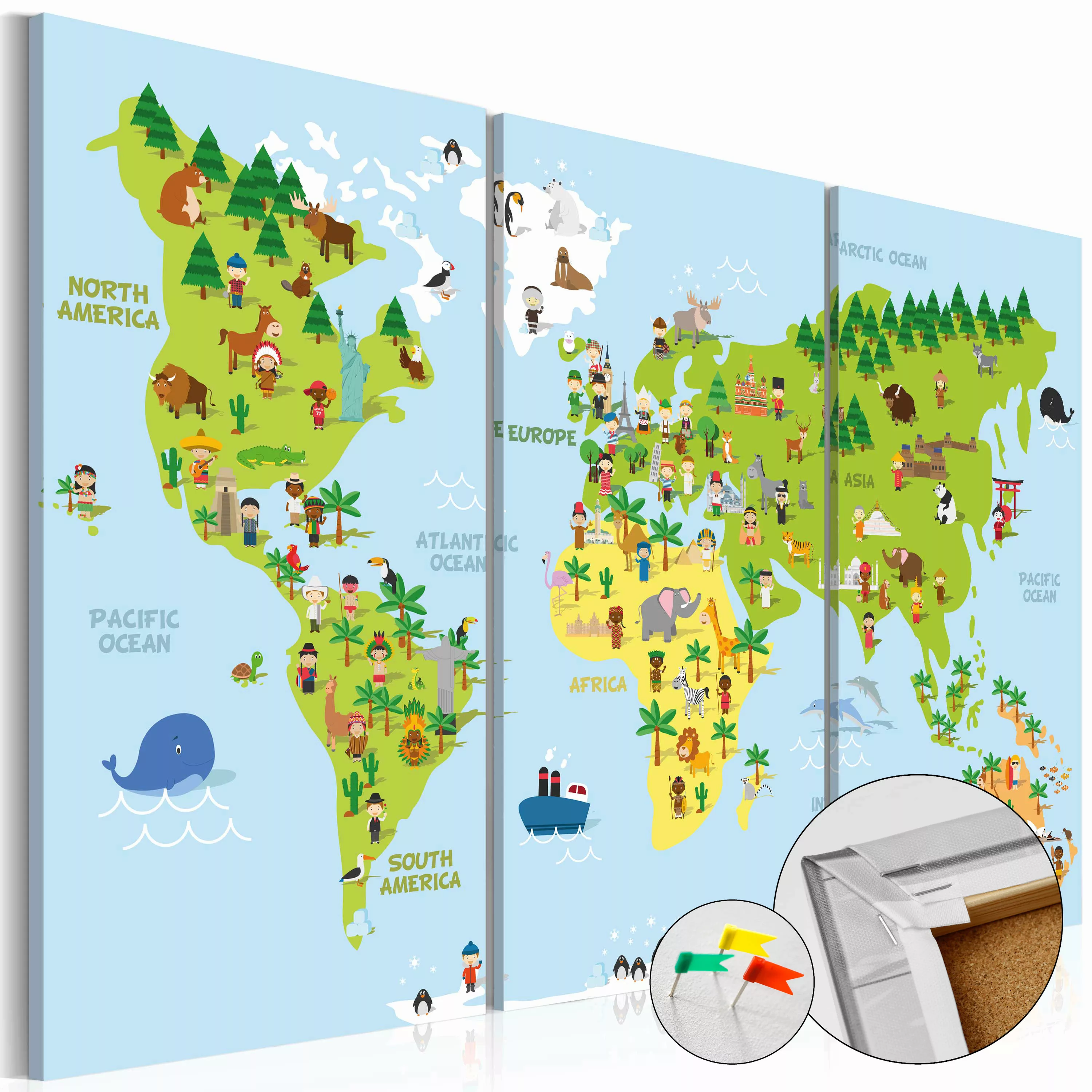 Korkbild - Children's World [cork Map] günstig online kaufen
