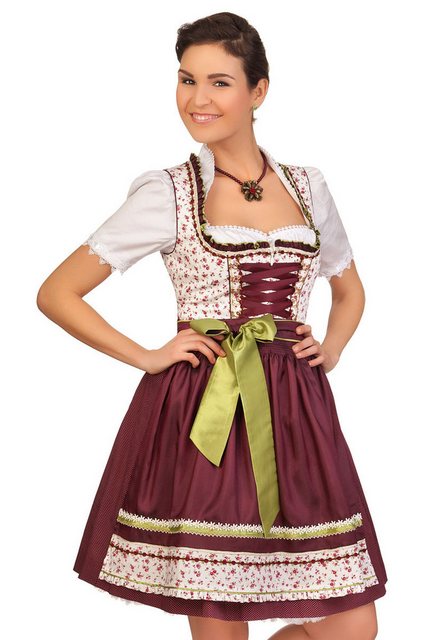 Krüger Madl Dirndl Mini Dirndl 2tlg. - JULIE - bordeaux günstig online kaufen