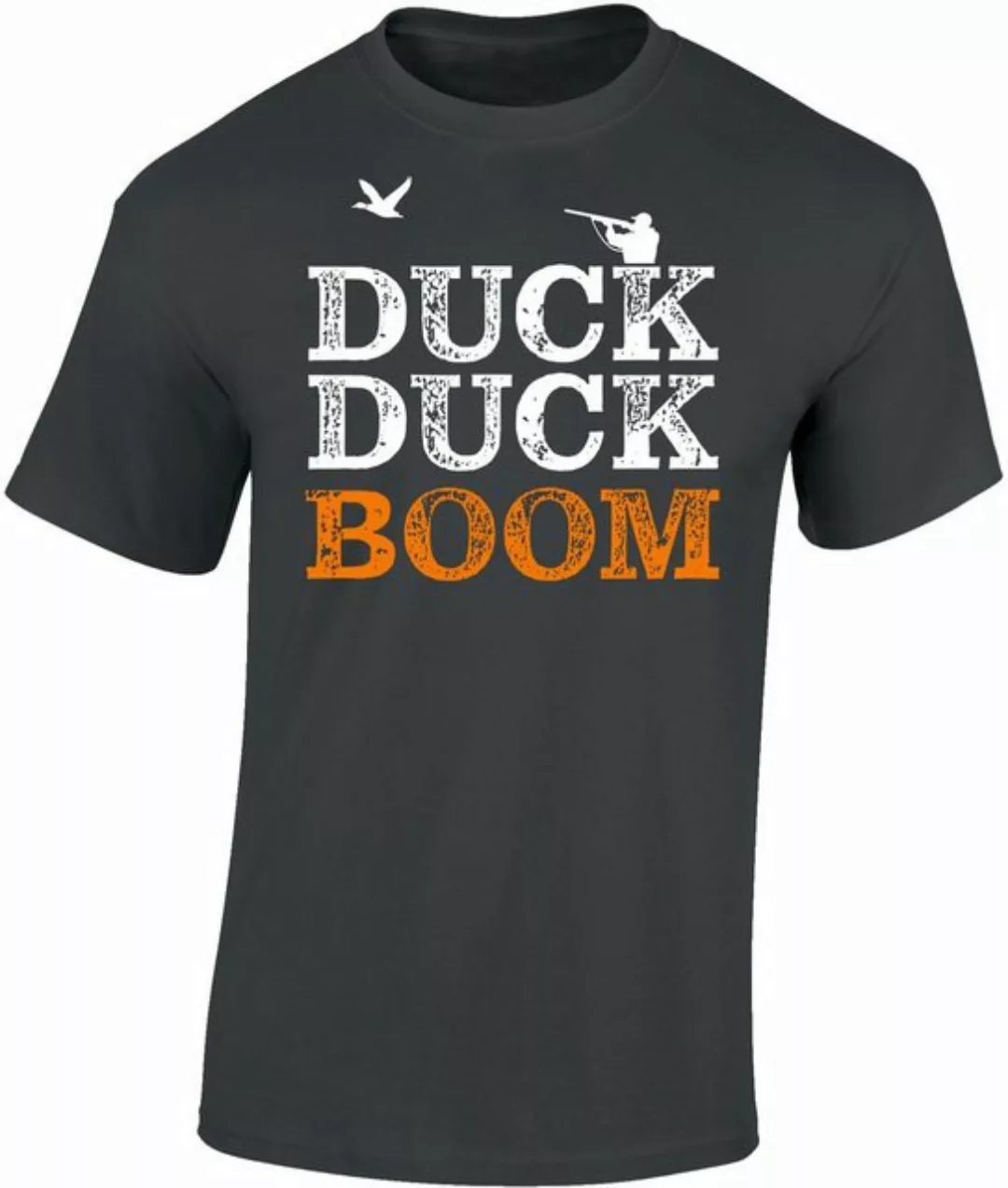 Baddery Print-Shirt Jäger T-Shirt: "Duck Duck Boom" - Geschenk für Jäger - günstig online kaufen