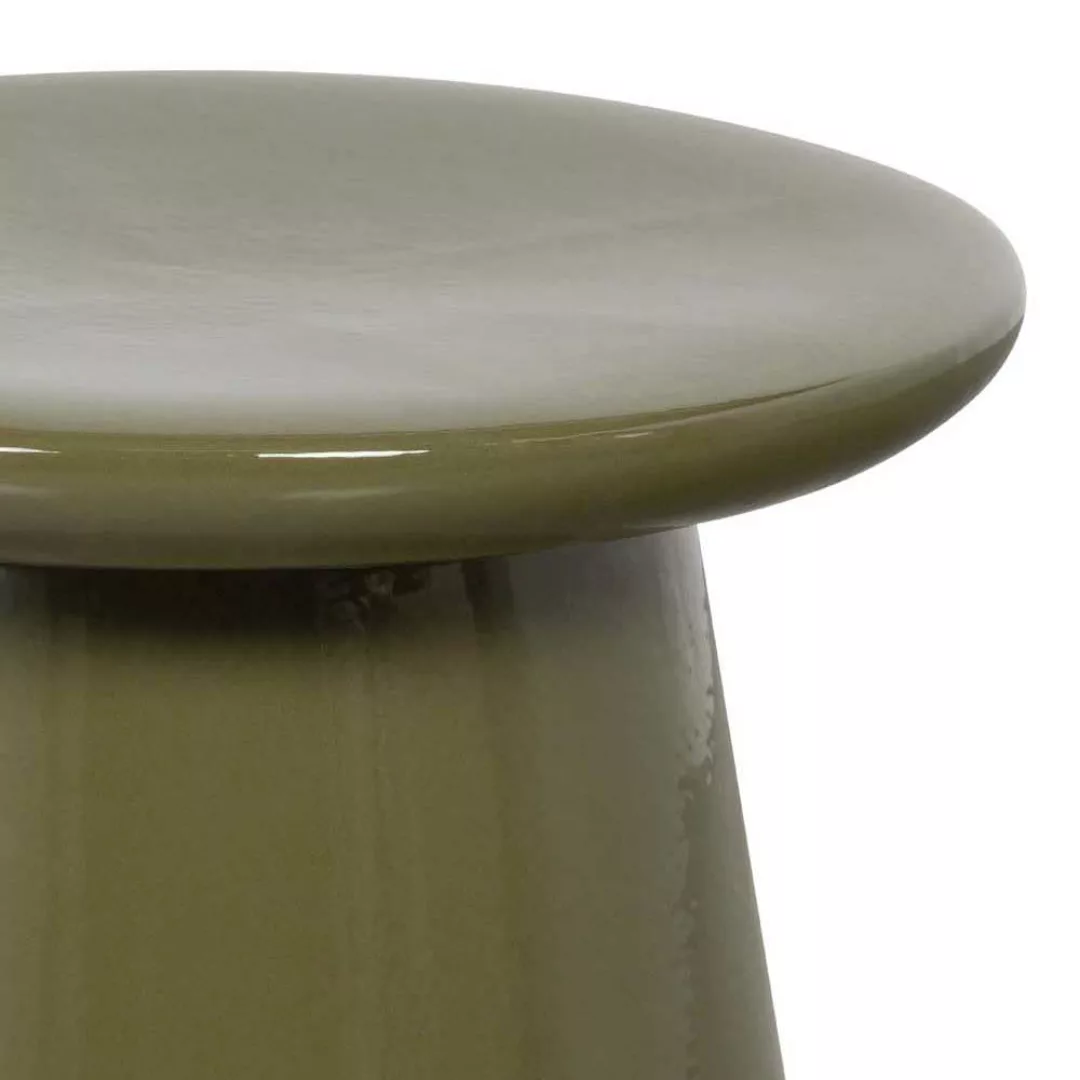 Beistelltisch Sofa in Dunkelgrün glasierte Keramik günstig online kaufen