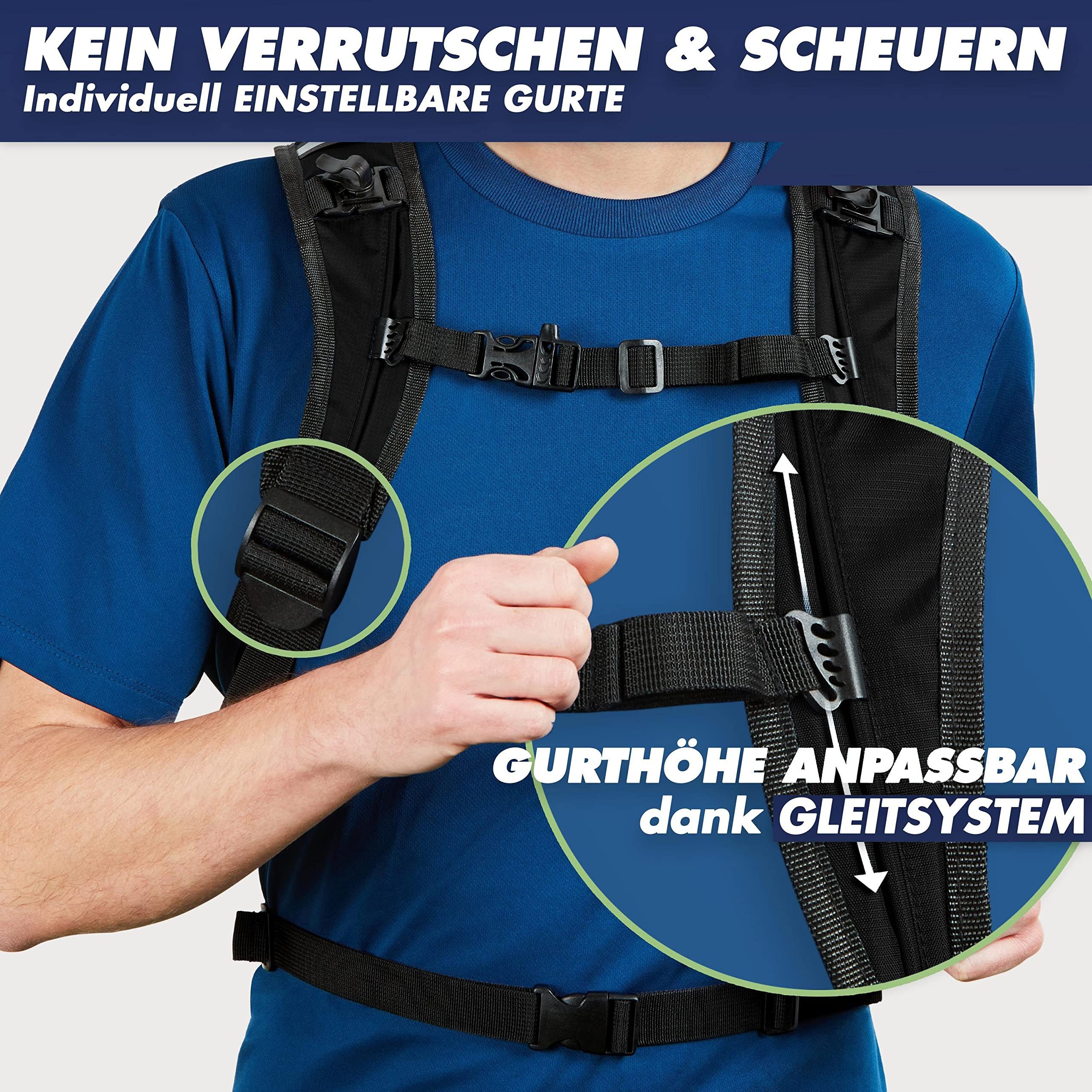 Sasmo Trinkrucksack mit Thermofach, Trinkrucksack Laufen günstig online kaufen