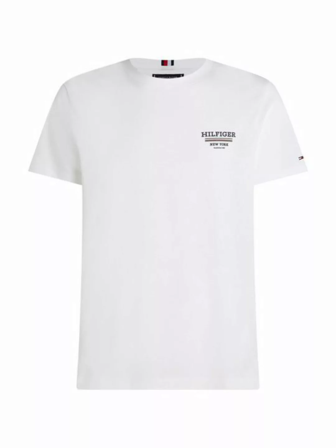 Tommy Hilfiger T-Shirt HILFIGER GLOBAL STRIPE TEE kontrastfarbener Print au günstig online kaufen