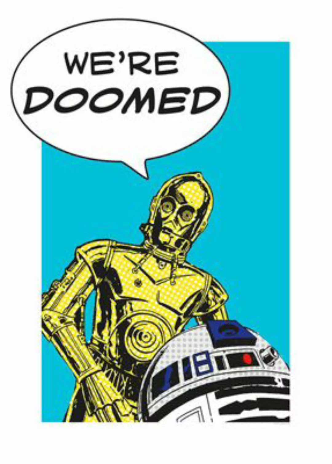 KOMAR Wandbild - Star Wars Classic Comic Quote Droids - Größe: 50 x 70 cm m günstig online kaufen