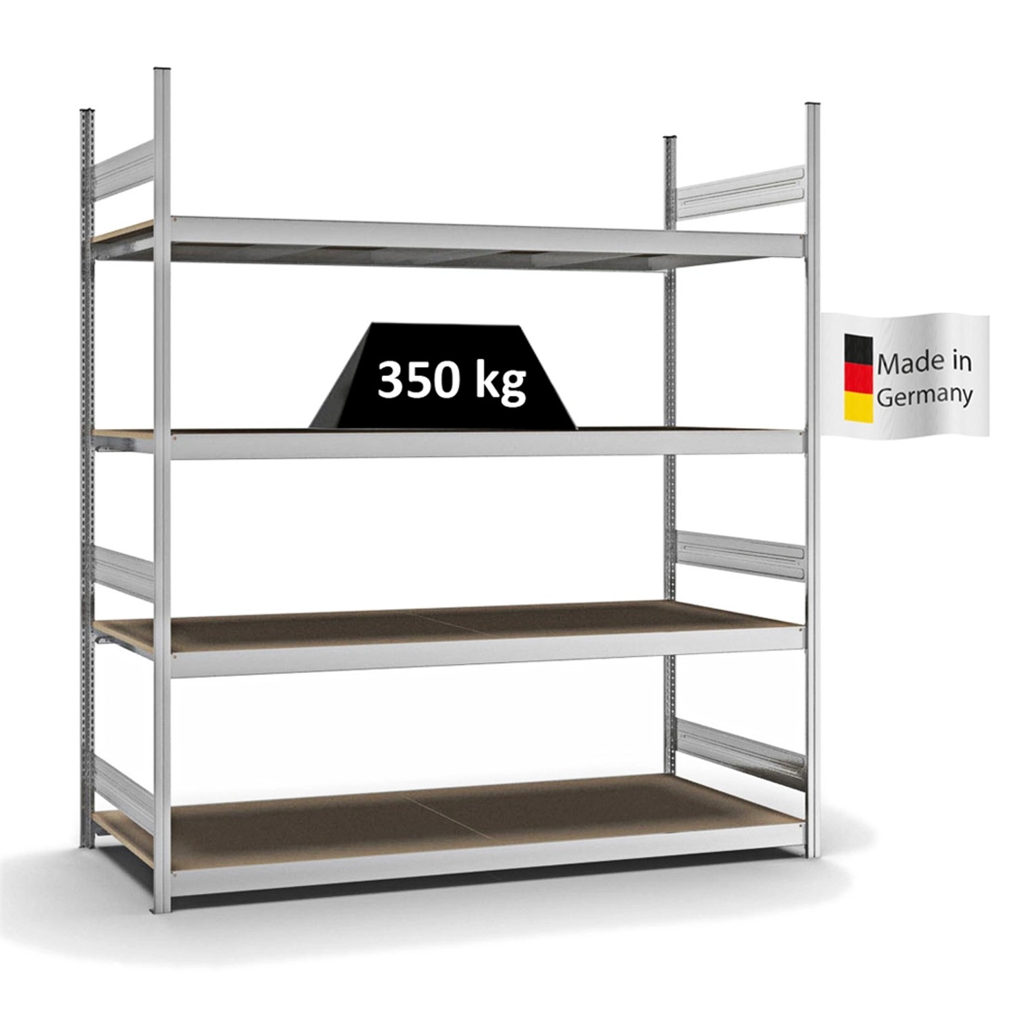 PROREGAL Weitspannregal Stecksystem T-Profil Grundregal HxBxT 250x225x80 cm günstig online kaufen