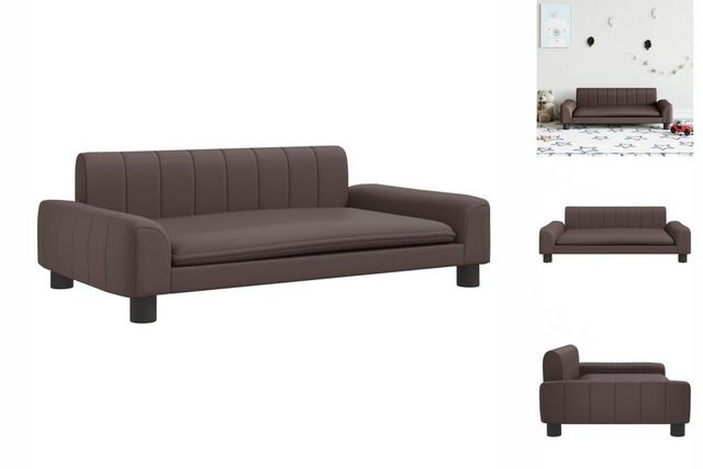 vidaXL Kindersofa Kindersofa Braun 90x53x30 cm Kunstleder Kindercouch Kinde günstig online kaufen