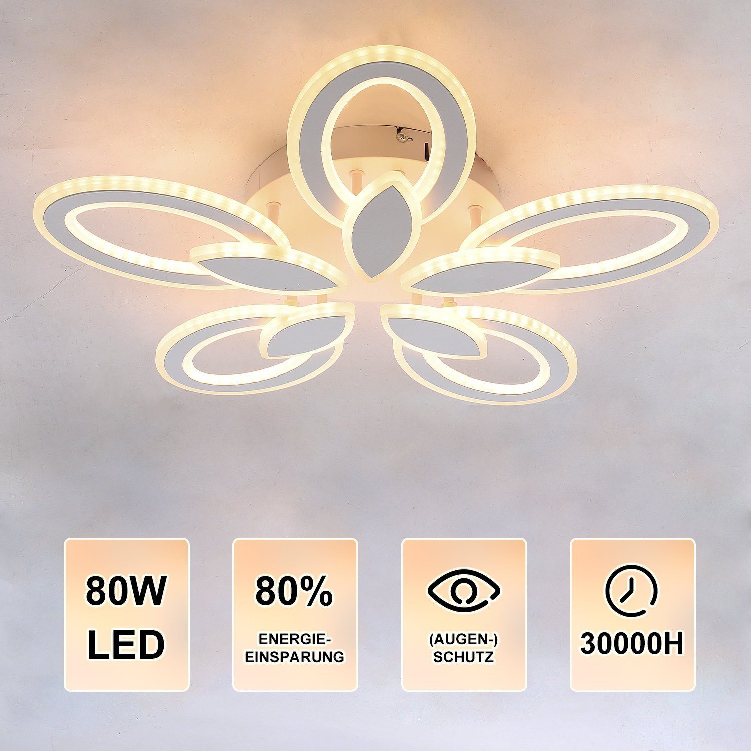 WILGOON Deckenleuchte 80W Modern LED Deckenlampe günstig online kaufen