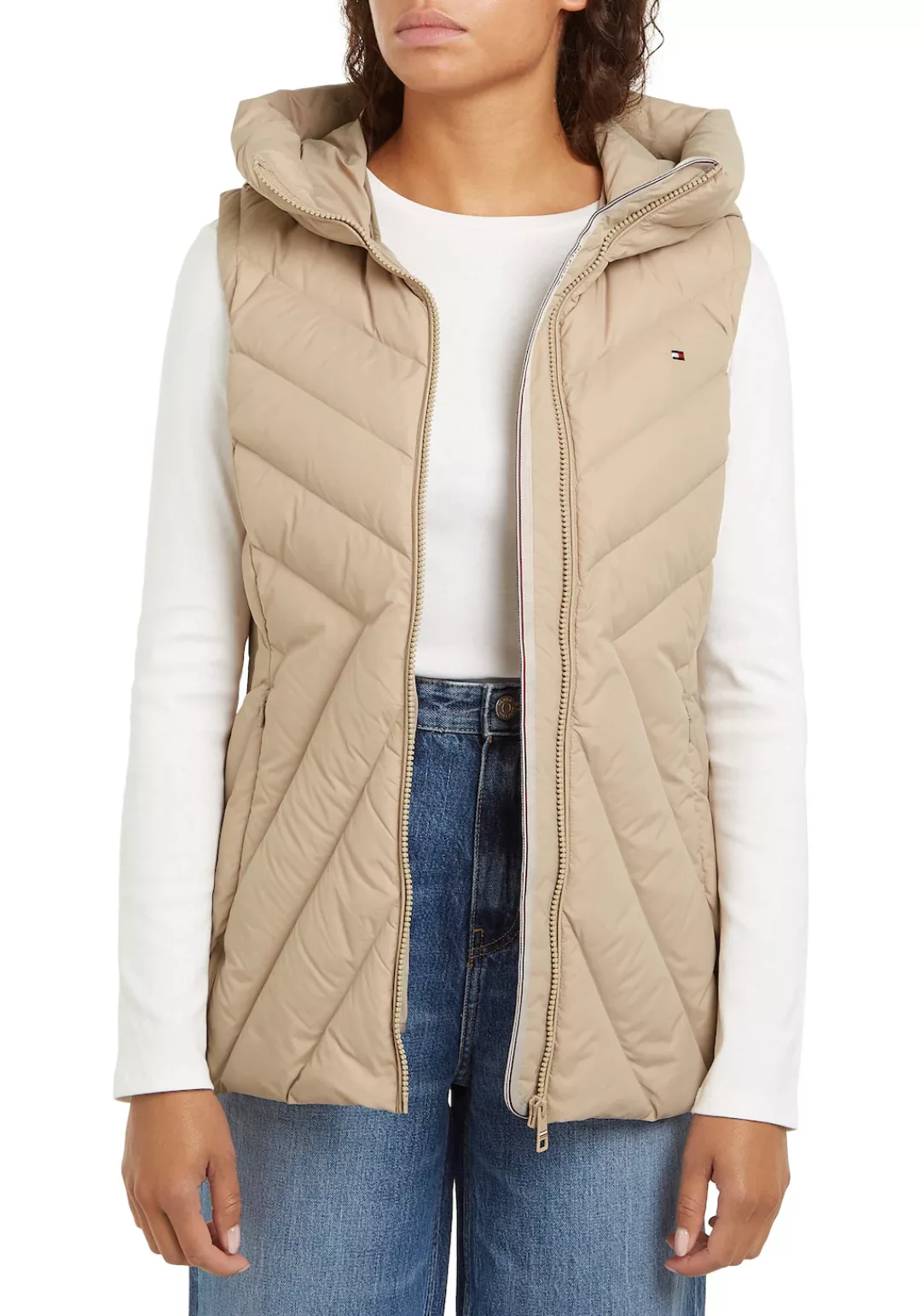 Tommy Hilfiger Steppweste "CHEVRON MW PADDED VEST", mit mittelstarker Watti günstig online kaufen