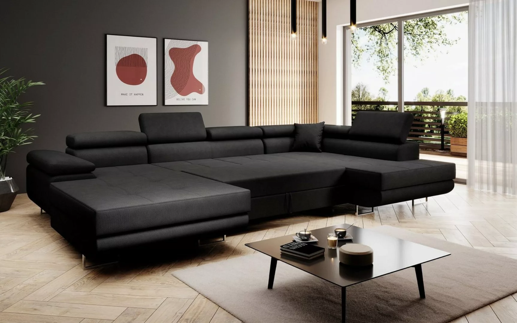 Baidani Sofa Sofa Matera mit Schlaf - und Klappfunktion (Stoff), inkl. Aufb günstig online kaufen