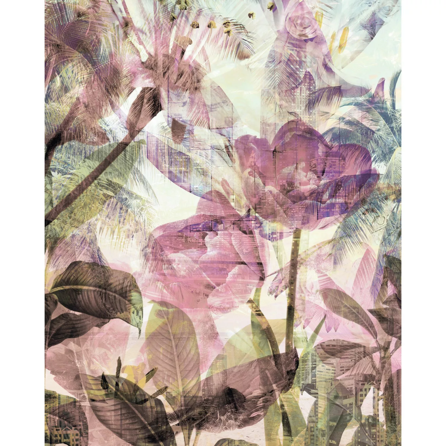 Sanders & Sanders Fototapete Blumen Multicolor 200 x 250 cm 611926 günstig online kaufen