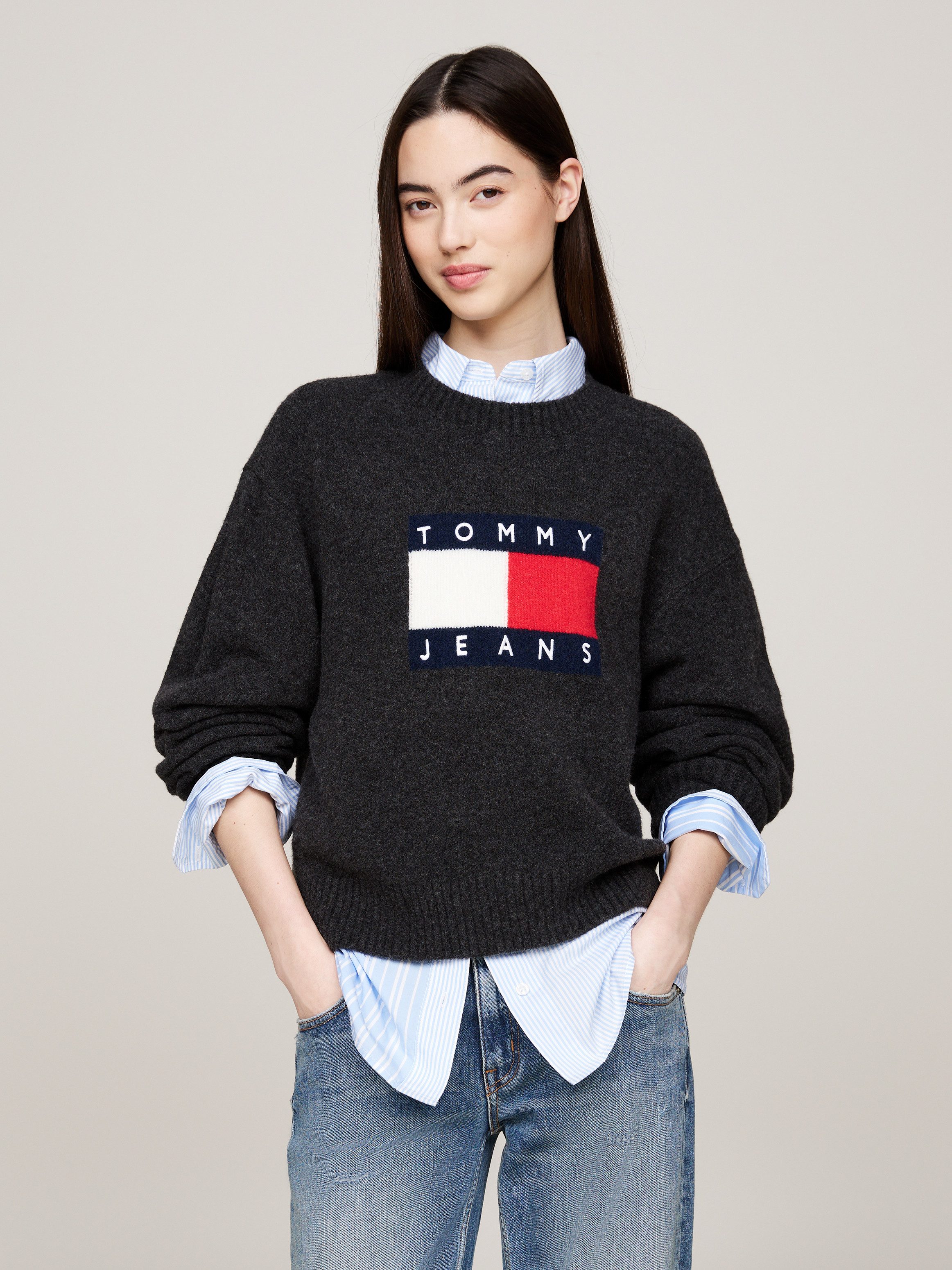 Tommy Jeans Curve Strickpullover TJW MELANGE günstig online kaufen
