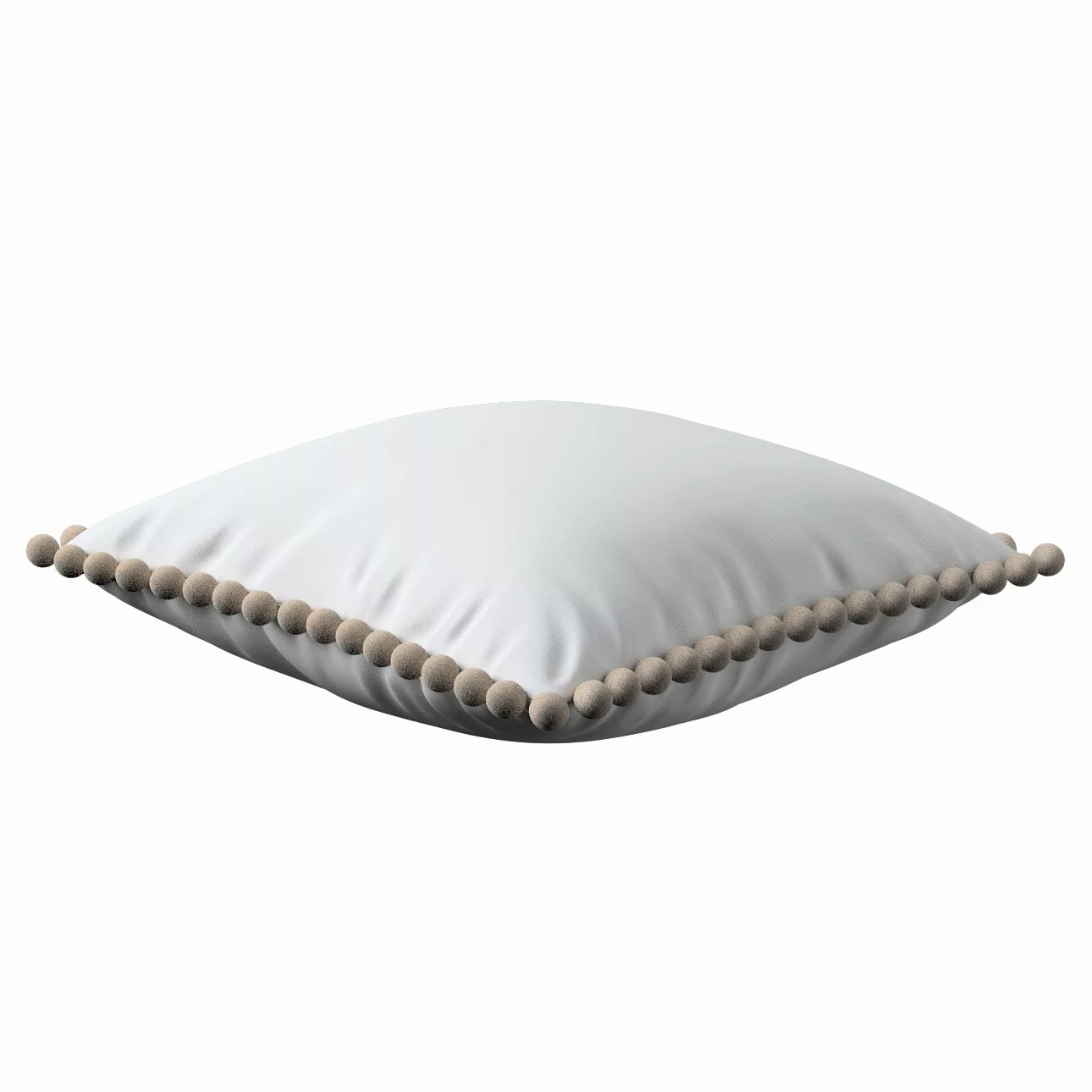 Kissenhülle Wera mit Bommeln, weiß, 45 x 45 cm, Loneta (133-02) günstig online kaufen