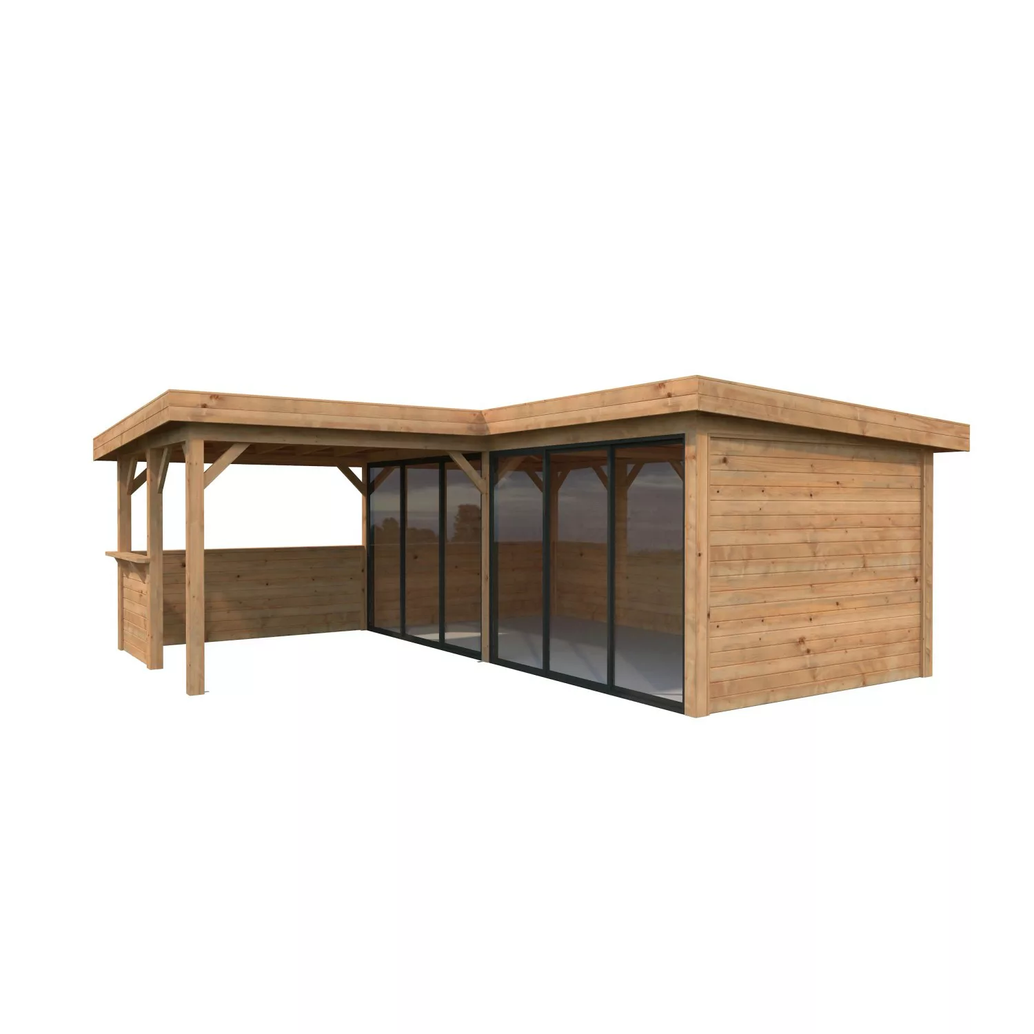 Palmako Pavillon Lenna Set 422 Slide Braun Tauchgrundiert 588 cm x 588 cm F günstig online kaufen