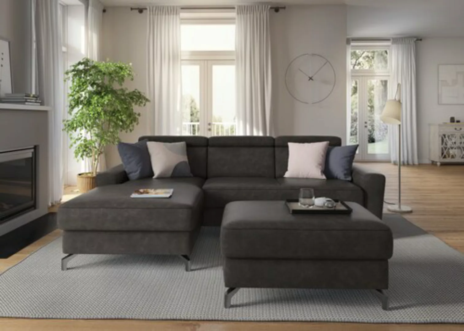 sit&more Ecksofa »Scarlett L-Form«, inklusive Kopfteilverstellung, wahlweis günstig online kaufen