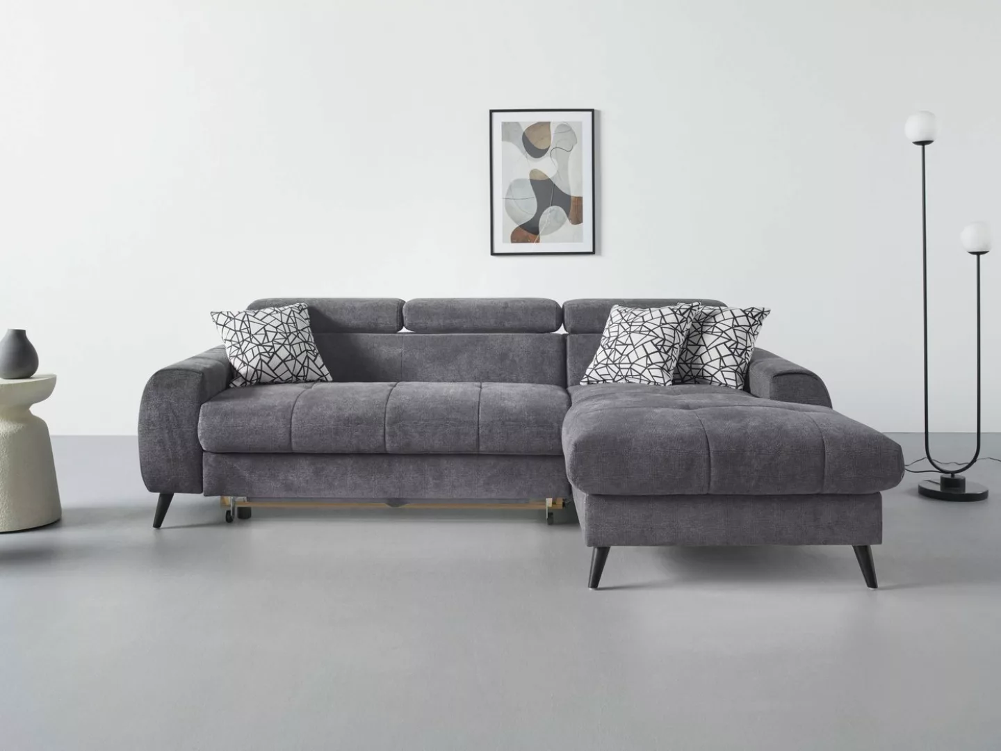 COTTA Ecksofa Mia L-Form, 3-tlg.-Kissen-Set, Recamiere, wahlweise mit oder günstig online kaufen