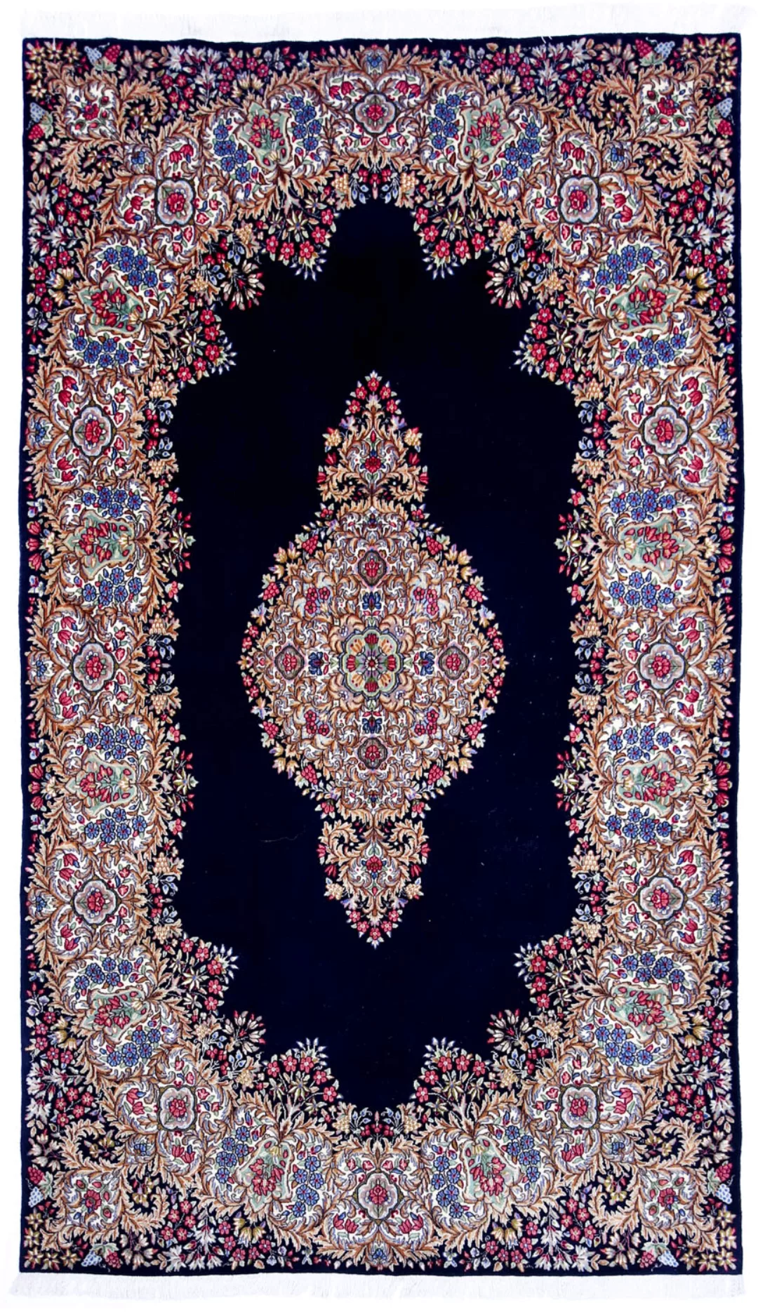 morgenland Wollteppich »Rafsanjan Teppich handgeknüpft blau«, rechteckig günstig online kaufen