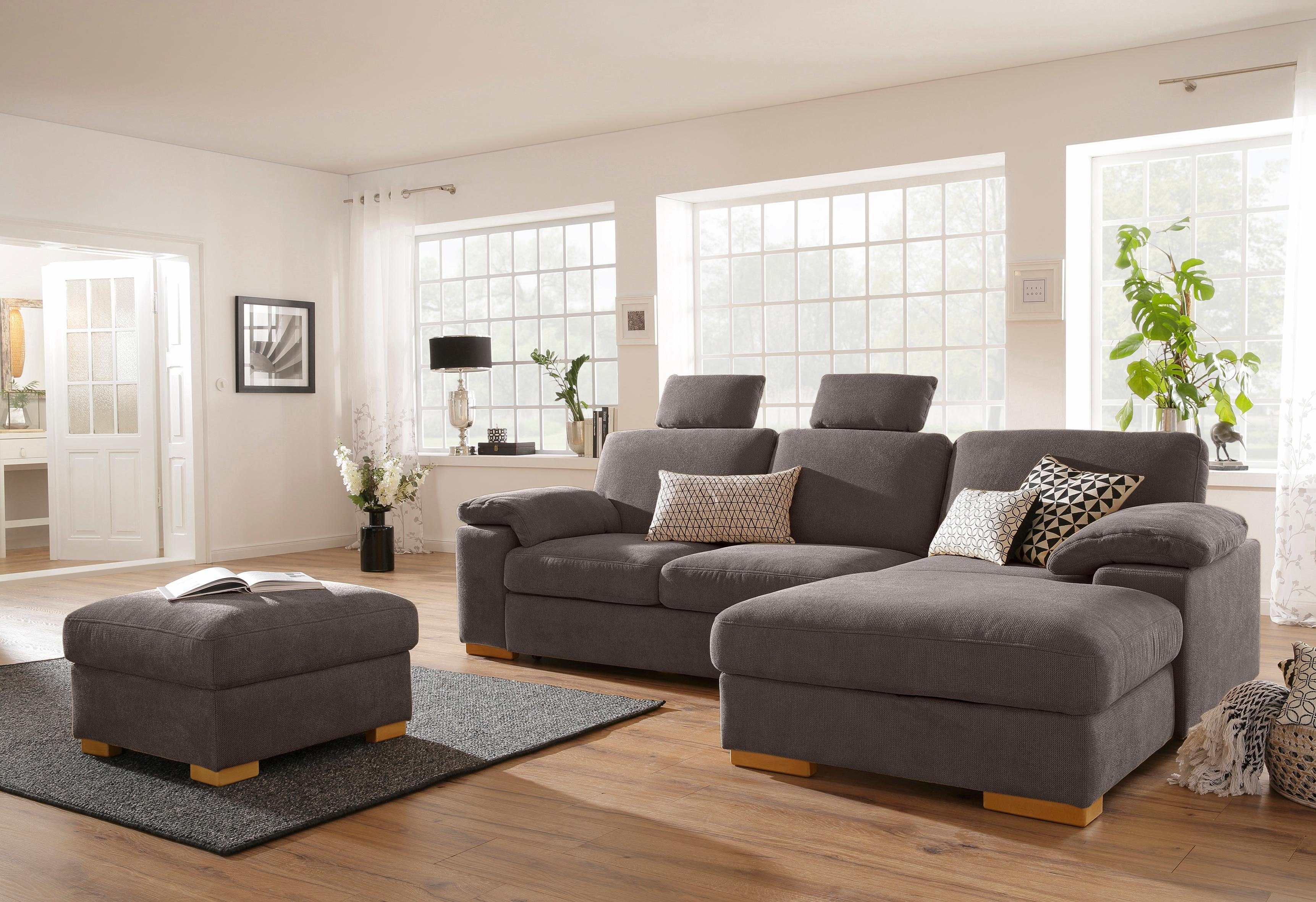 Home affaire Ecksofa "Ventura L-Form", wahlweise mit Bettfunktion und Bettf günstig online kaufen