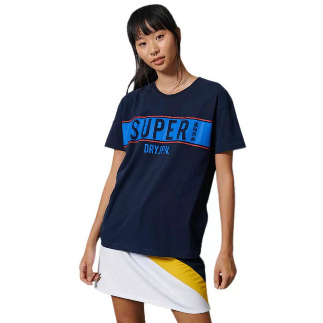 Superdry Panel Kurzarm T-shirt S Rich Navy günstig online kaufen