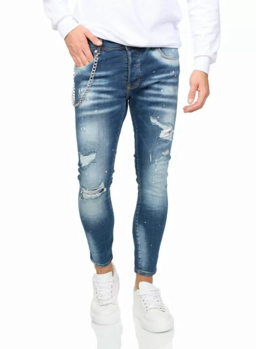 Denim Distriqt Skinny-fit-Jeans Super stretchige Skinny Jeans im Destroyed günstig online kaufen