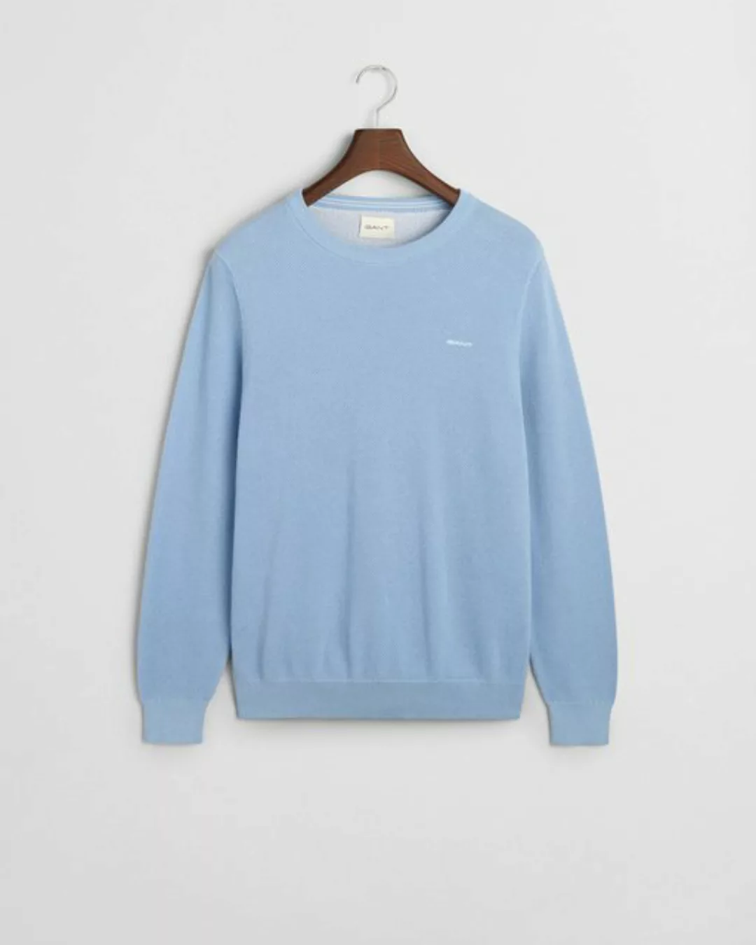 Gant Strickpullover COTTON PIQUE C-NECK, CLEAR SKY günstig online kaufen