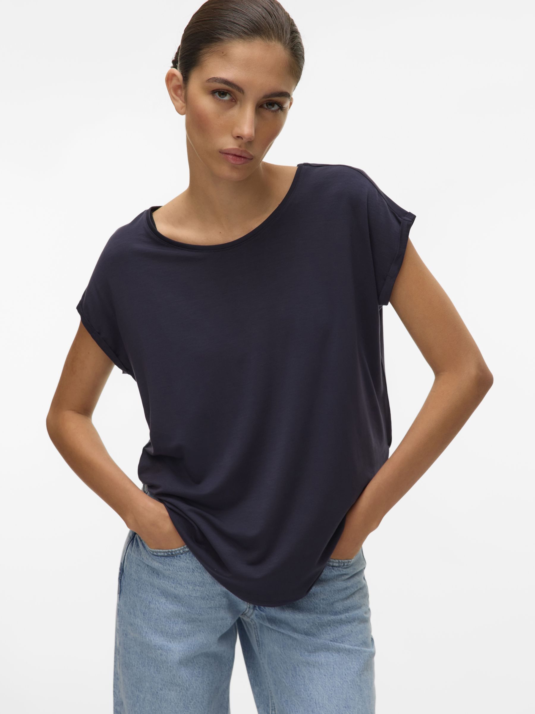 Vero Moda T-Shirt 2er-Pack Einfarbiges Stretch günstig online kaufen