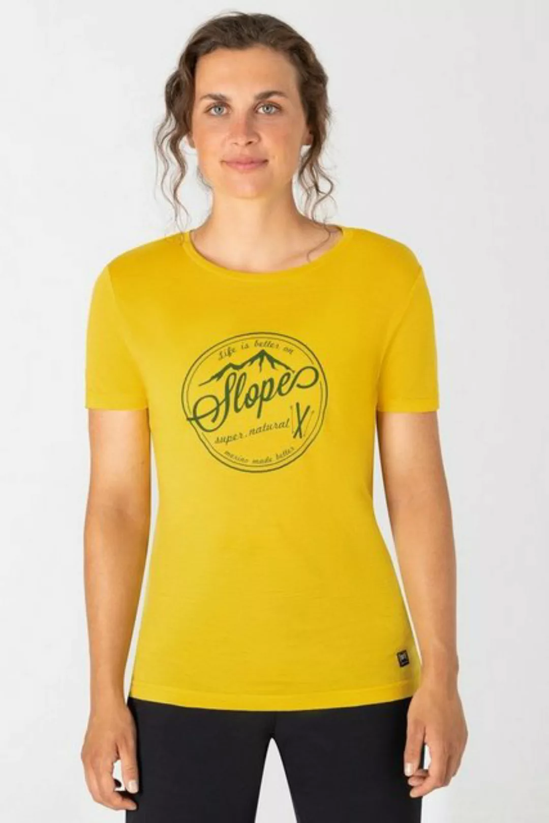 SUPER.NATURAL Print-Shirt Merino T-Shirt W SLOPES TEE feinster Merino-Mater günstig online kaufen