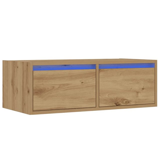 vidaXL Schrankmodule TV-Schrank mit LED-Leuchten Artisan-Eiche 75x35,5x25 c günstig online kaufen