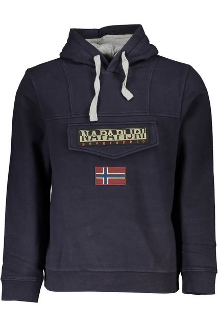 Napapijri Sweatshirt Trendiger Herren-Hoodie in Blau mit Kontrastdetails günstig online kaufen