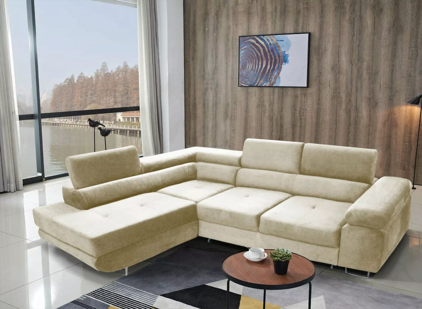 ALTDECOR Ecksofa ANT-L, Couch mit Schlaffunktion, Wohnzimmer - Wohnlandscha günstig online kaufen