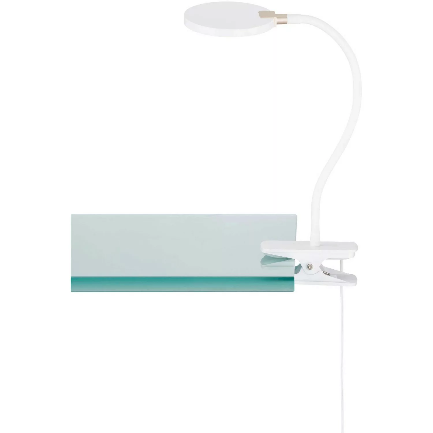 Fischer & Honsel LED Klemmleuchte Luiz 35 cm x 10,5 cm Weiß günstig online kaufen