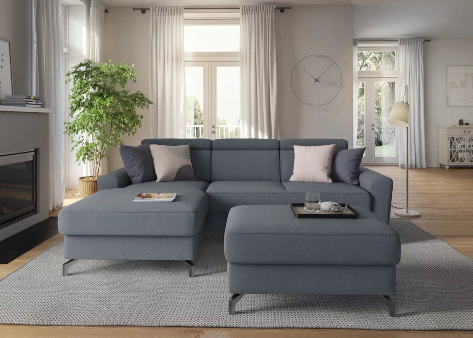 sit&more Ecksofa "Scarlett L-Form", inklusive Kopfteilverstellung, wahlweis günstig online kaufen