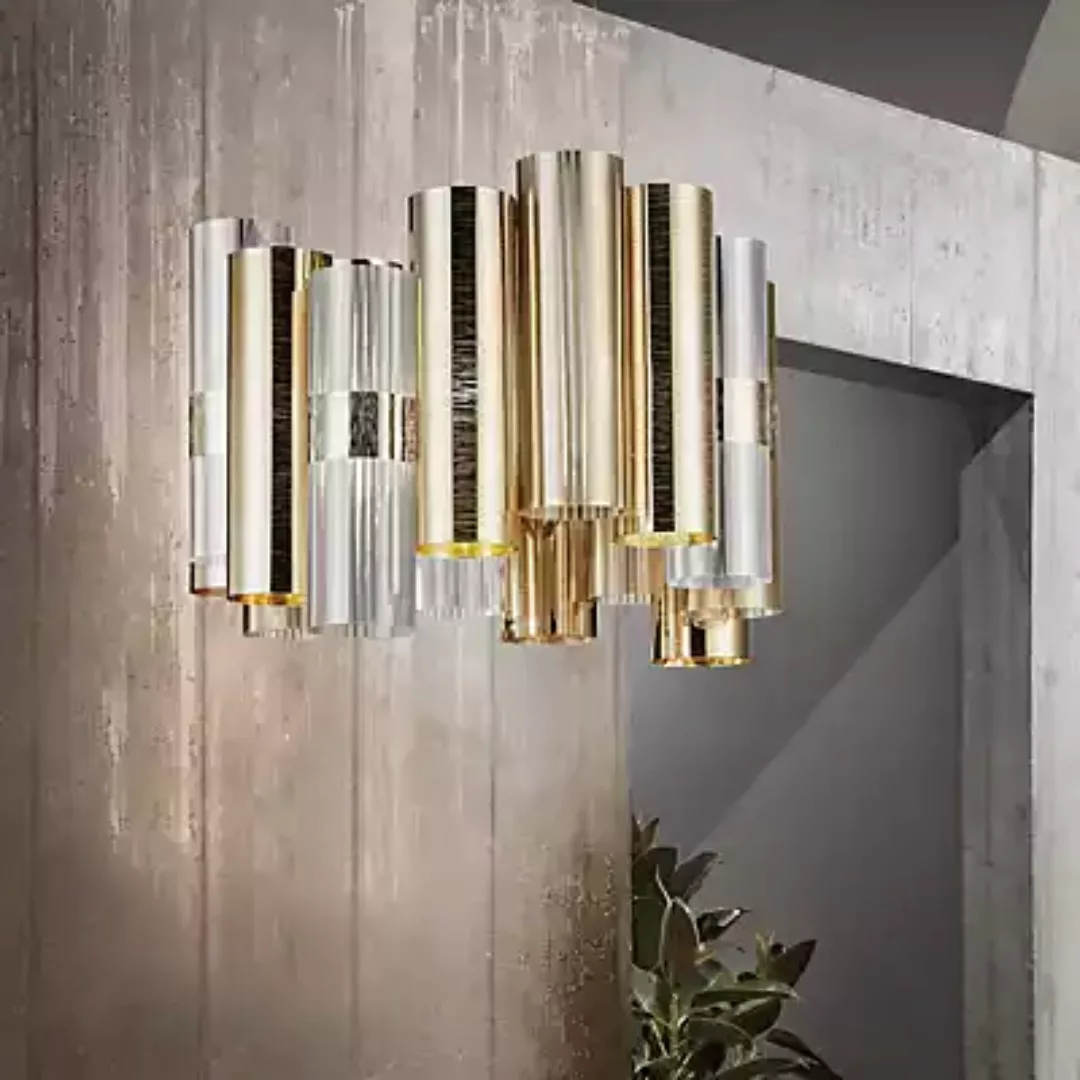 Slamp La Lollo Pendelleuchte LED, gold - 48 cm - 35 cm günstig online kaufen