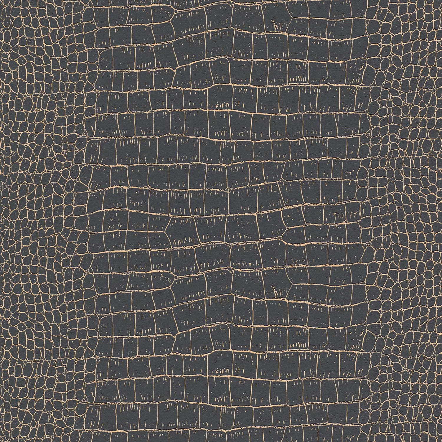 Bricoflor Krokodil Tapete in anthrazit animal Print Tapete mit Kroko Muster günstig online kaufen