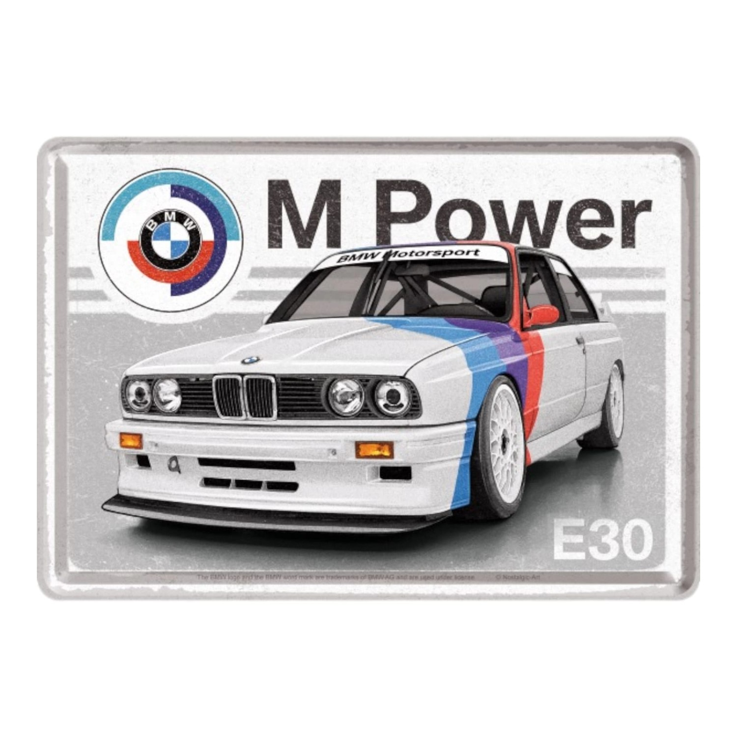 Nostalgic-Art Blechpostkarte - BMW Motorsport - M Power E30 günstig online kaufen