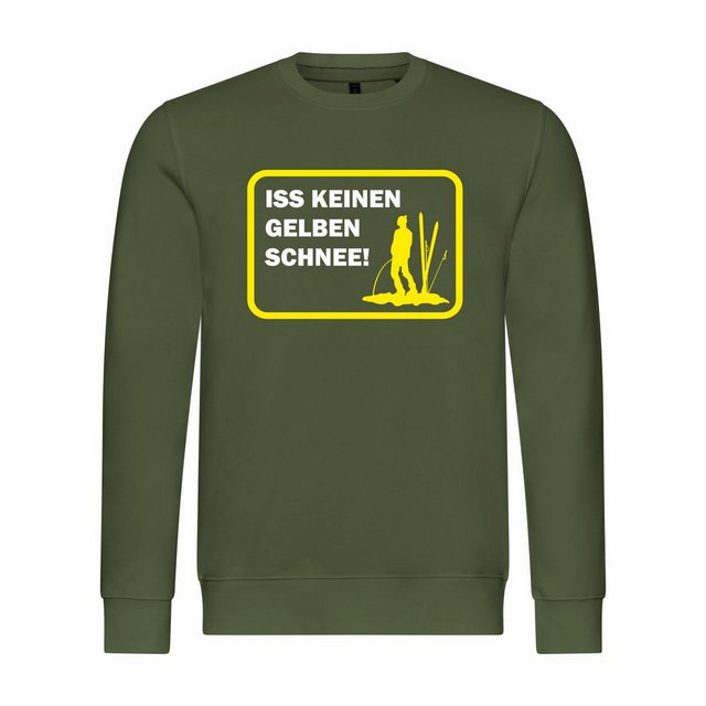 deinshirt Rundhalspullover Herren Sweatshirt Iss keinen gelben Schnee Mit P günstig online kaufen